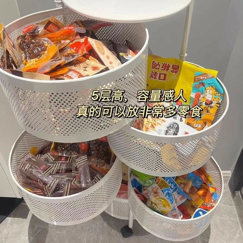 【免運/可開票】小推車 餐廳推車 零食推車 零食置物架客廳旋轉收納架廚房果蔬菜籃子收納櫃箱收納盒推車架子