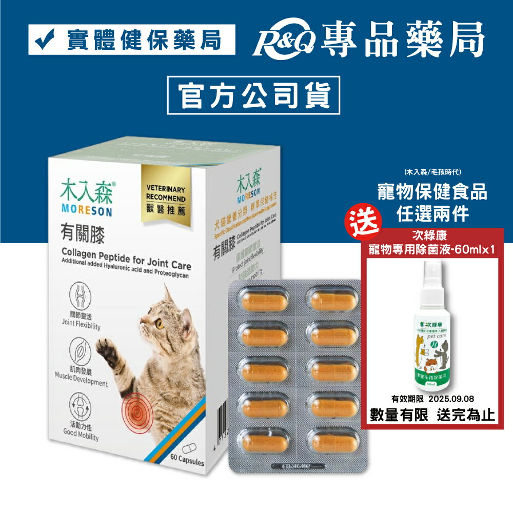 木入森 貓咪有關膝 60顆/盒 專品藥局 【2027958】