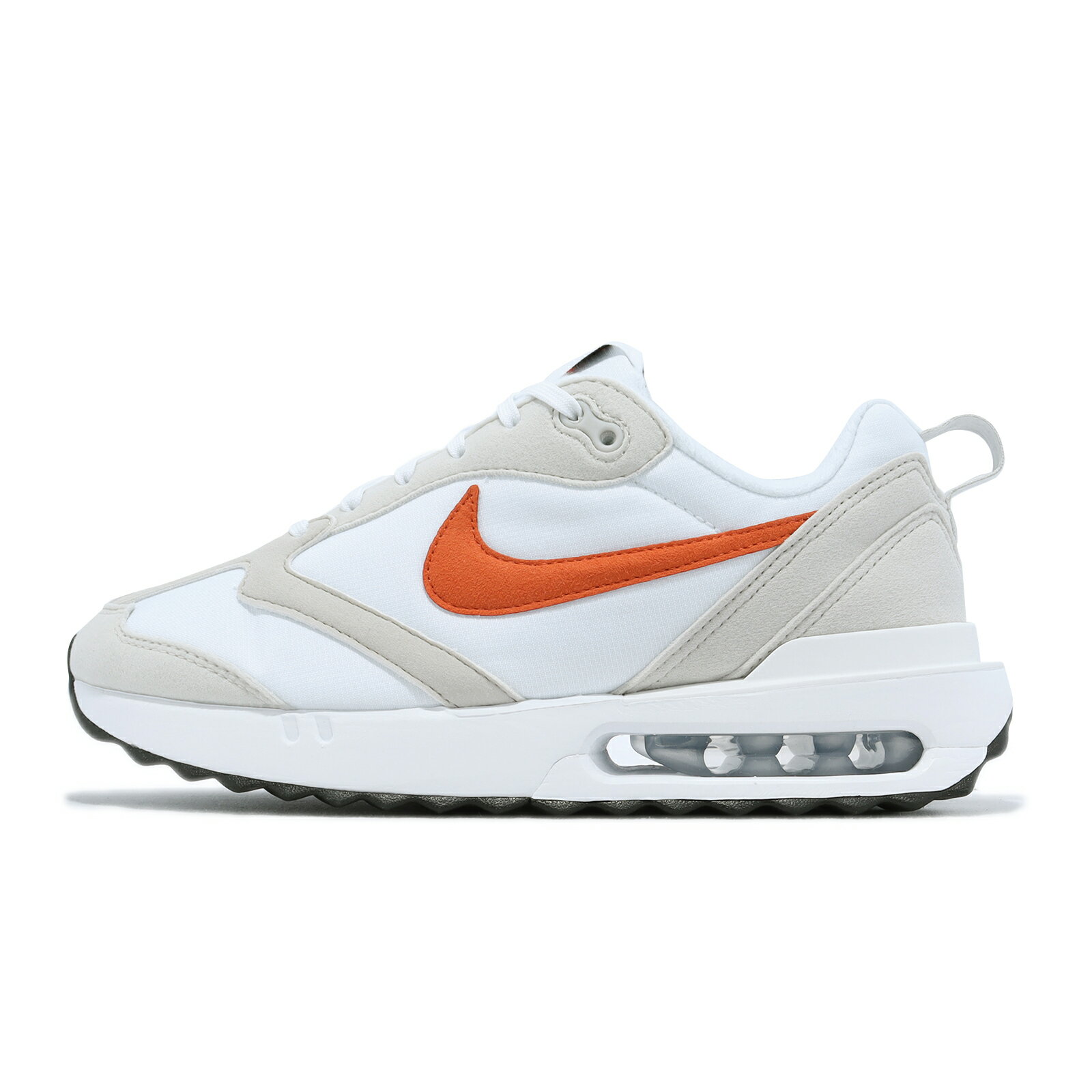 Nike 休閒鞋 Wmns Air Max Dawn 白 橘 氣墊 女鞋 復古 麂皮 運動鞋