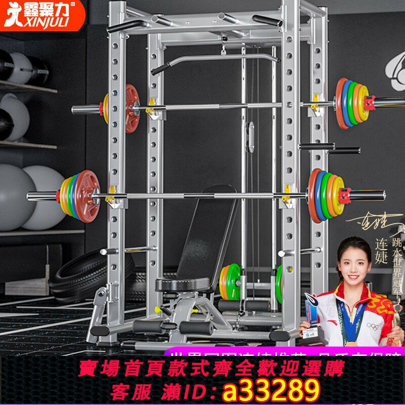 {可打統編 超低價}小飛鳥龍門架健身家用框式深蹲架綜合力量訓練器材槓鈴臥推架商用