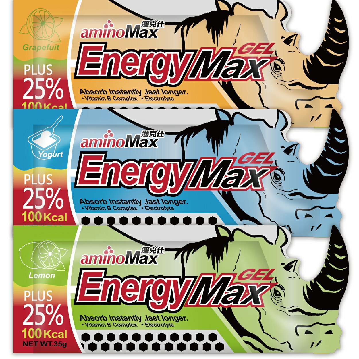 aminoMax 邁克仕EnergyMax犀牛能量膠-25ml / 35g