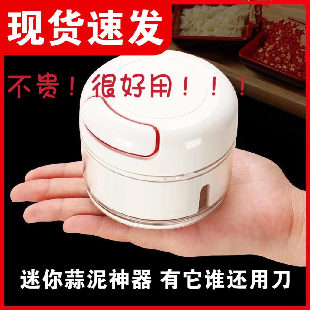 【最低價 公司貨】拉蒜器壓蒜器手拉式迷你搗蒜泥神器家用絞肉機大蒜辣椒小型攪拌機