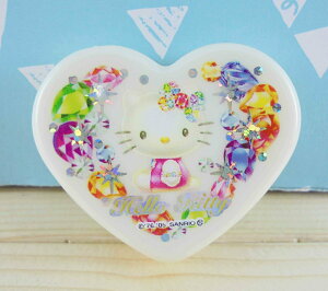 【震撼精品百貨】Hello Kitty 凱蒂貓 KITTY心形飾品盒-寶石圖案S 震撼日式精品百貨