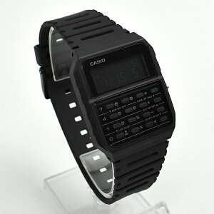 CASIO手錶 簡約全黑計算機電子膠錶【NECD35】原廠公司貨