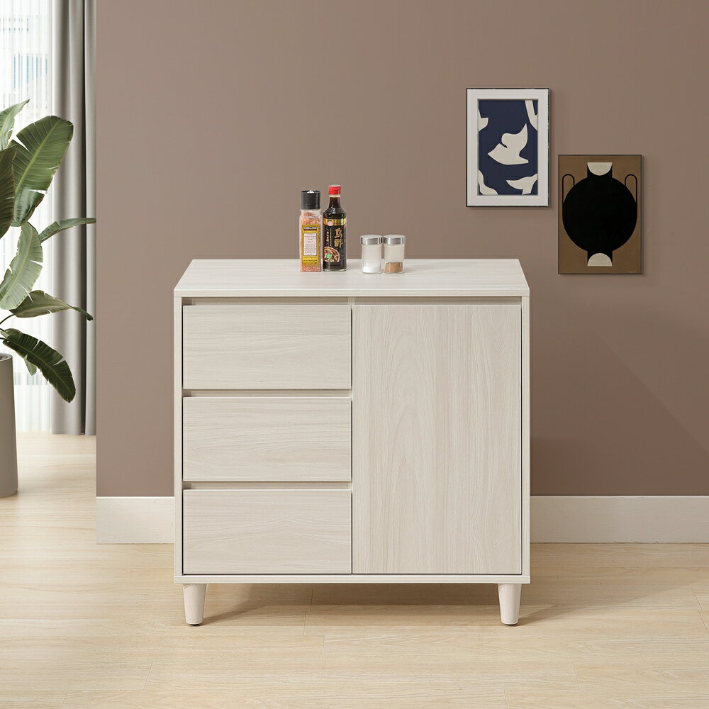 【直人木業】UL極簡風白榆木82CM廚櫃｜休閒空間｜APP結帳再賺4%點數 1