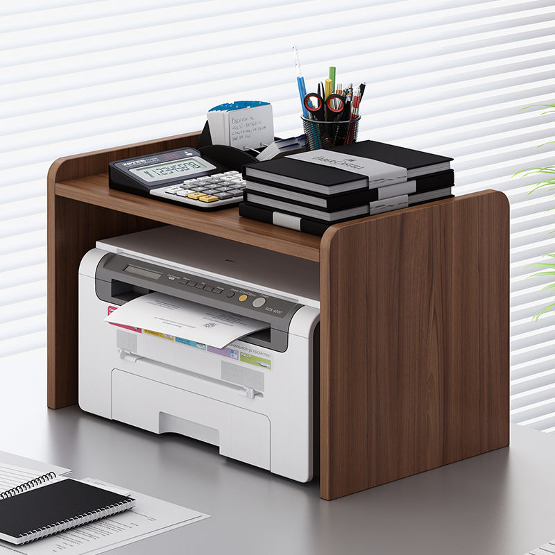 免運 打印機置物架辦公桌架子支架家用桌面文件收納架桌上小型復印機柜-快速出貨
