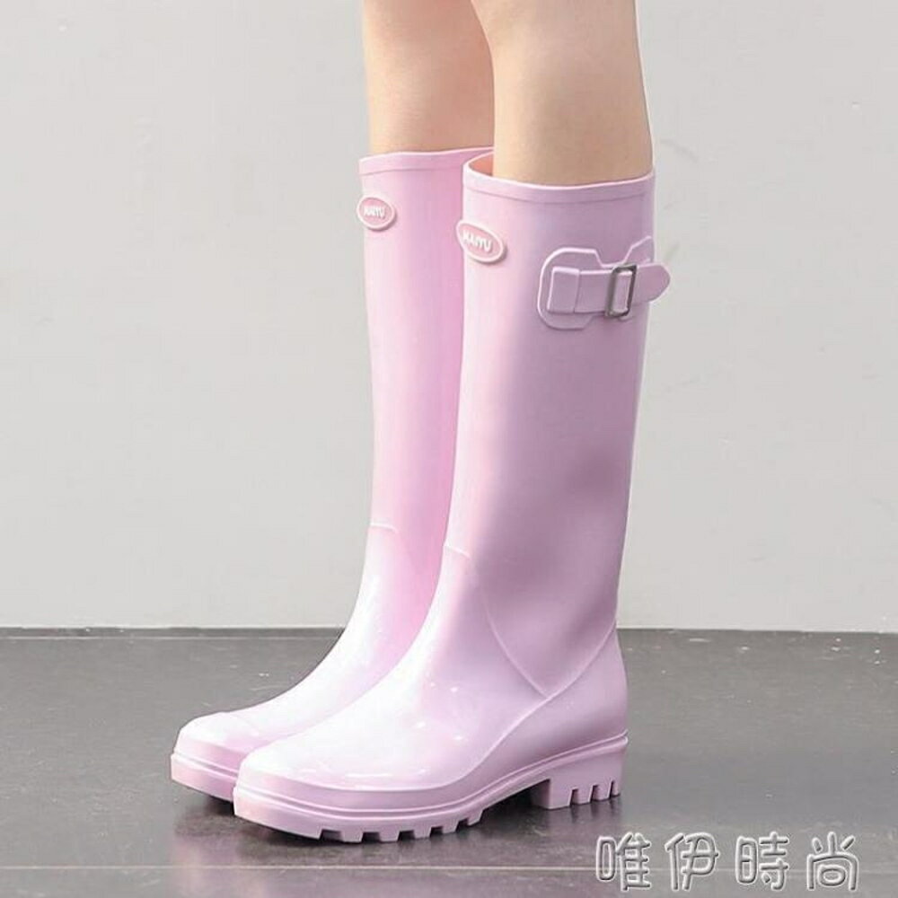 雨靴 MAIYU 時尚雨鞋女成人高筒水靴女士水鞋夏季可愛雨靴防滑套鞋膠鞋 唯伊時尚