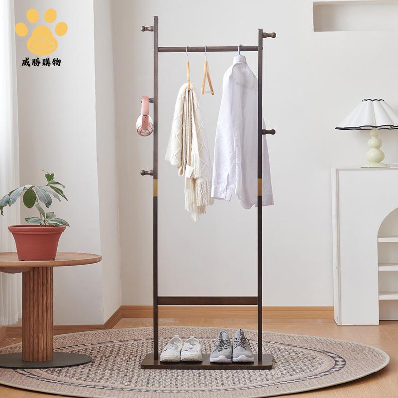 落地 衣帽架 臥室掛衣架子房間衣服置物架 簡約現代多功能實木掛衣架 ws902