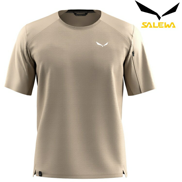 Salewa Puez Alpine Merino Hybrid 男款 短袖羊毛排汗衣 28861-7180 淺卡其