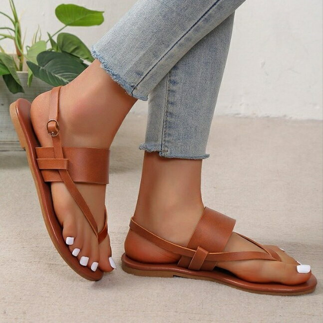 36-43 加大尺碼涼鞋 人字涼鞋 夾腳涼鞋 防滑平底夾趾涼鞋 人字拖鞋 平底鞋 櫻桃嚴選 3