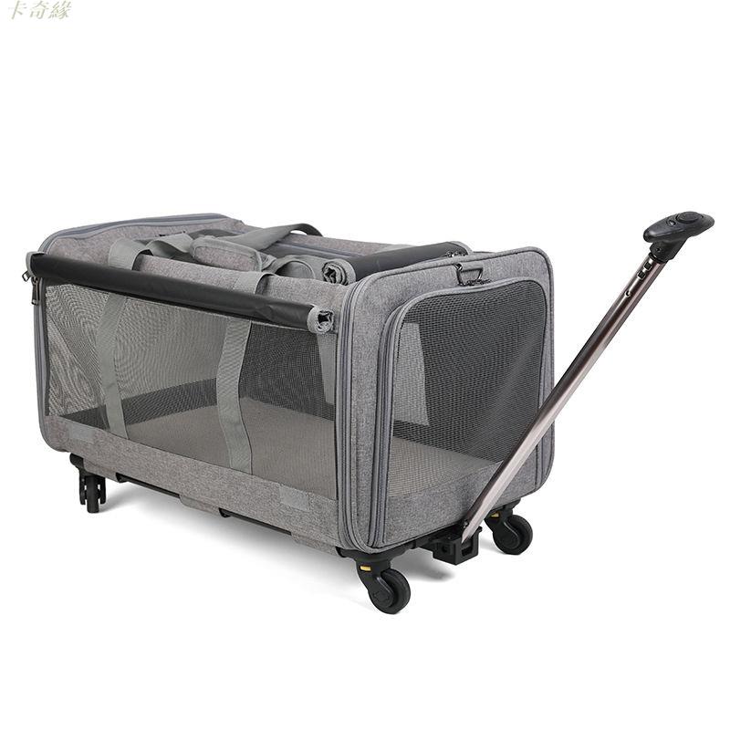 貓包外出拉桿箱大容量兩只貓咪便攜行李箱超大號狗狗背包寵物推車