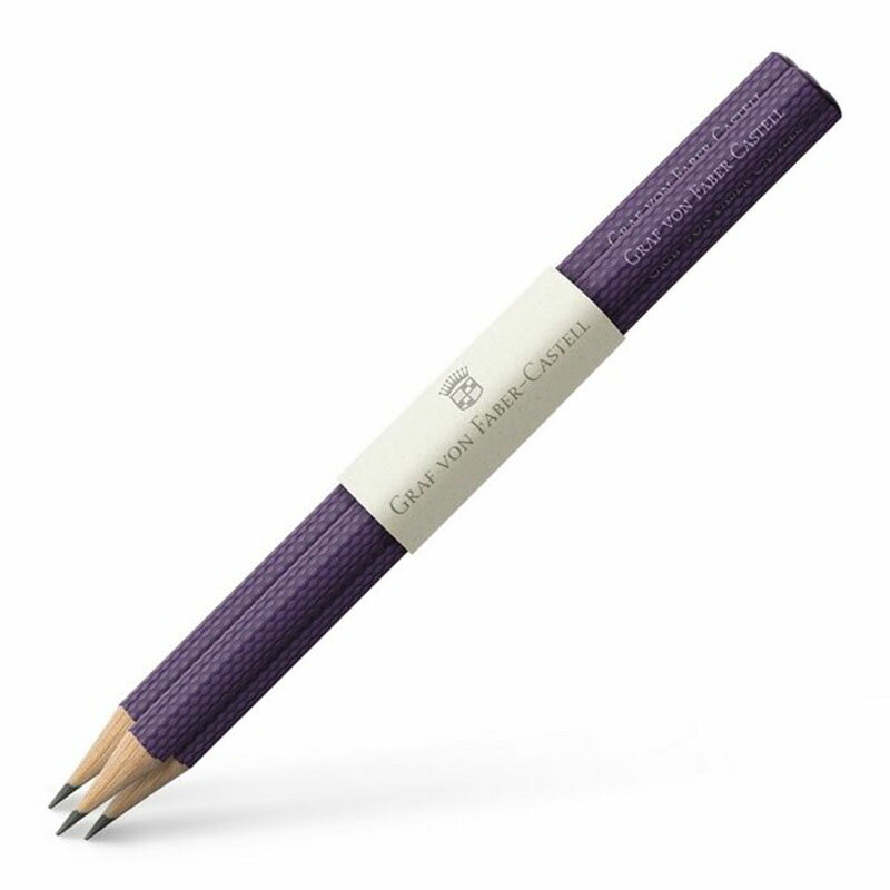 【Graf Von Faber-Castell】繩紋飾 藍紫色 V118628 鉛筆3支入 /組