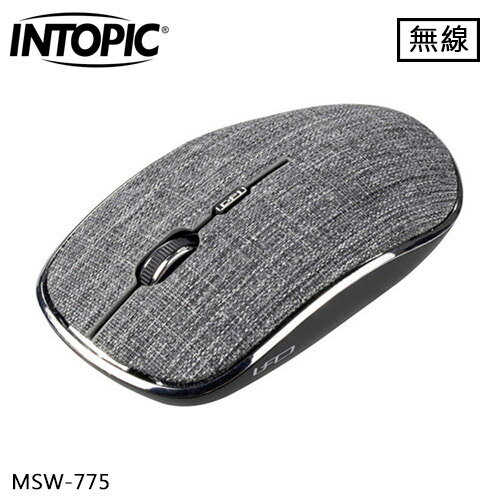 INTOPIC 廣鼎 2.4G 飛碟無線光學滑鼠 灰 (MSW-775)原價315(省66)
