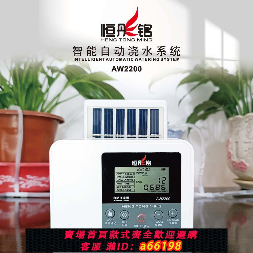 【臺灣公司 可開發票】恆彤銘 雙泵太陽能自動澆花器澆水器噴霧控制器滴灌系統滴水器