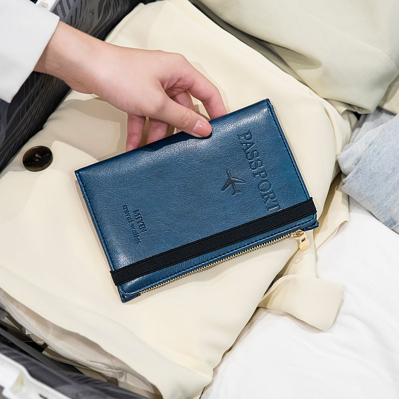 米印RFID防盜刷護照保護套本 韓國旅行機票護照夾ins多功能證件袋 護照包 證件包