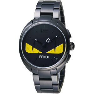 FENDI 芬迪錶 Momento Bugs Black計時腕錶(F215611600)-41mm-黑面鋼帶【刷卡回饋 分期0利率】【跨店APP下單最高20%點數回饋】