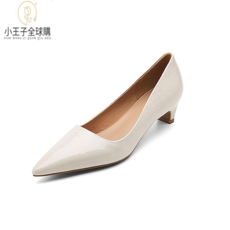 【公司現貨速發】免運 開發票 小短靴 堆堆靴 真皮女鞋 羊皮鞋 小皮鞋 樂福鞋法式復古尖頭單鞋夏新款小貓跟工作鞋頭層牛皮休閑舒適 定製