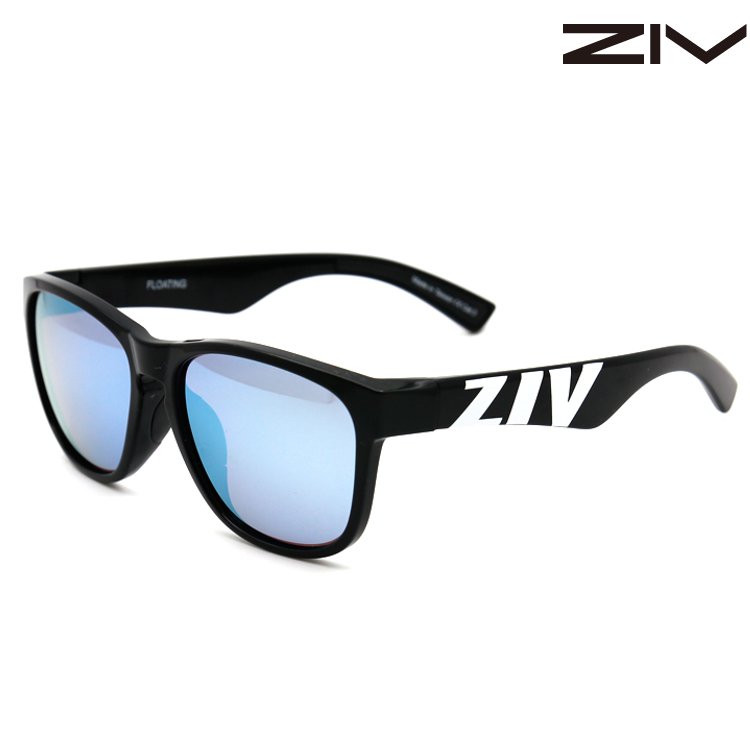 ZIV FLOATING 太陽眼鏡/運動眼鏡 亮黑/偏光高對比冰藍 海邊款-98 F103001 BSMI D63966