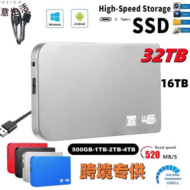 熱銷 移動硬碟USB3.0 1TB2TB4TB8TB16T外接 SSD 便攜式硬碟[DD0505006]