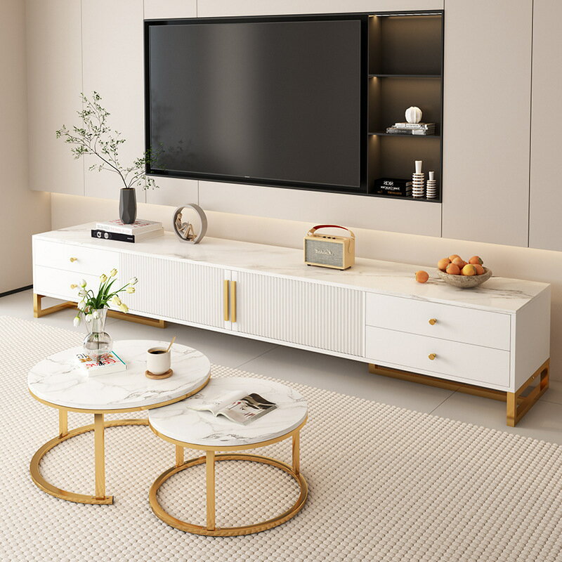 免運 電視櫃客廳家用新款落地現代簡約小戶型簡易茶幾電視機櫃組合