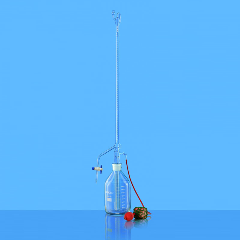 《BOROSIL》自動滴定管 A級 PTFE活栓 獨立證書 Buret, Automatic Zero, PTFE Stopcock