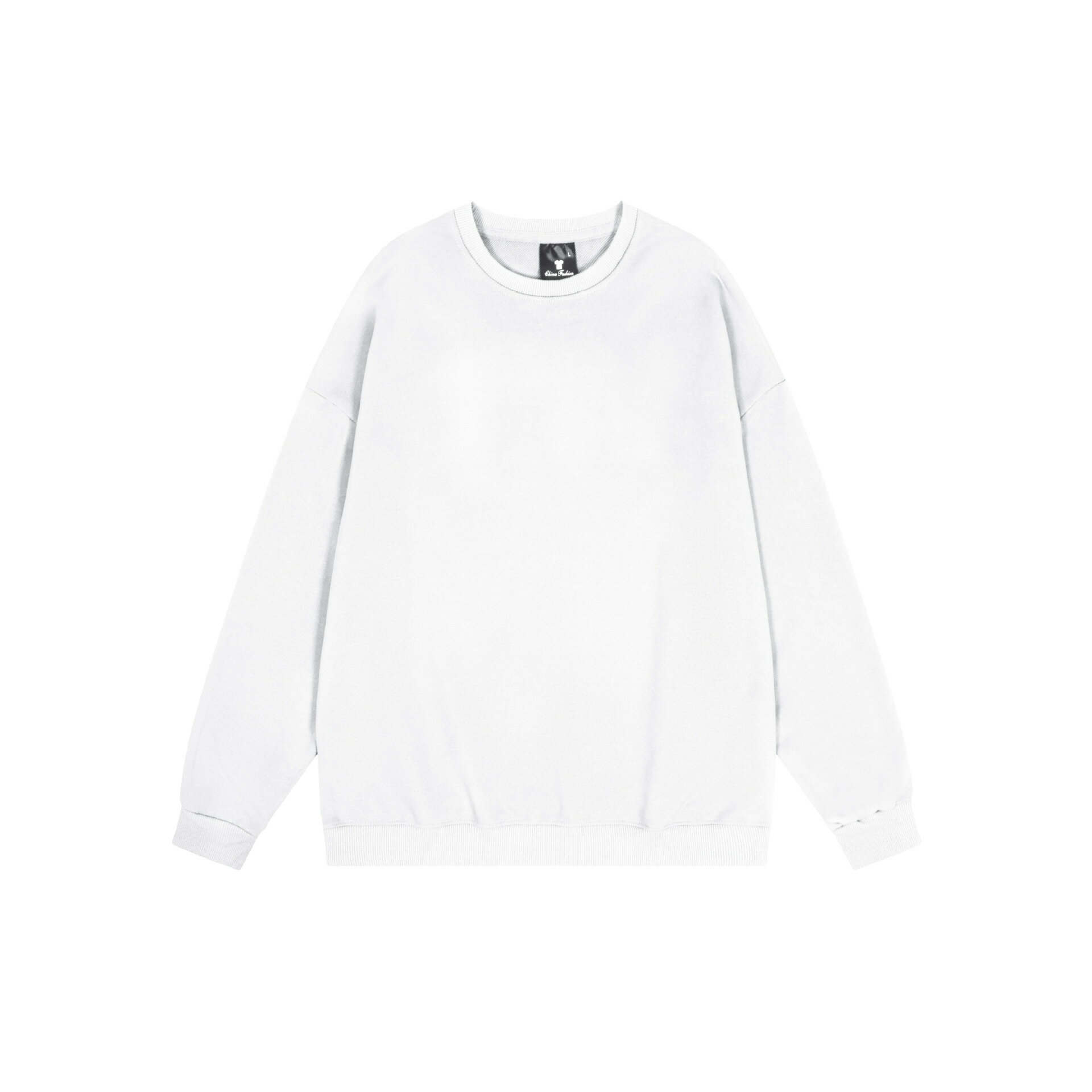 【喜挖】純色圓領斜紋T恤上衣全滌綸男女款長袖潮 0