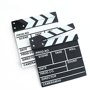 電影場記打板道具 MO-01 現貨 場記板 導演板 電影拍板 木質拍攝道具 背景 黑色 兩種尺寸