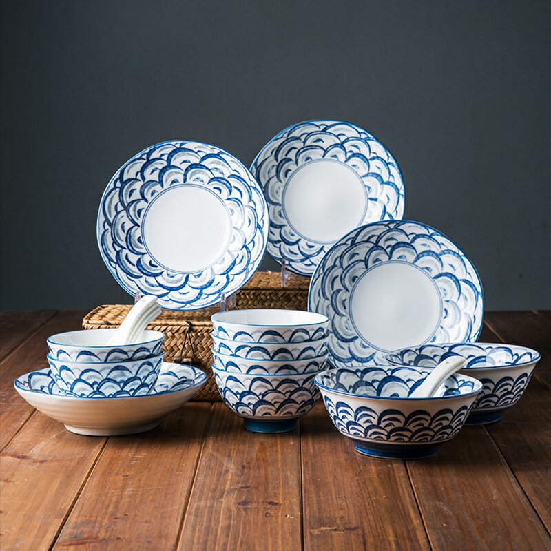 日式餐具套裝碗盤家用和風北歐碗碟碗筷組合套碗創意個性網紅ins