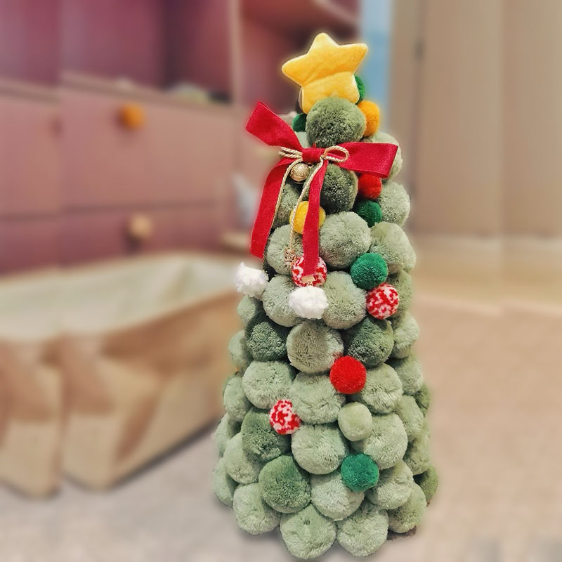 小紅書ins自制圣誕樹材料包手工DIY手工路障圣誕樹草間彌生毛球樹【北歐居家生活】 1