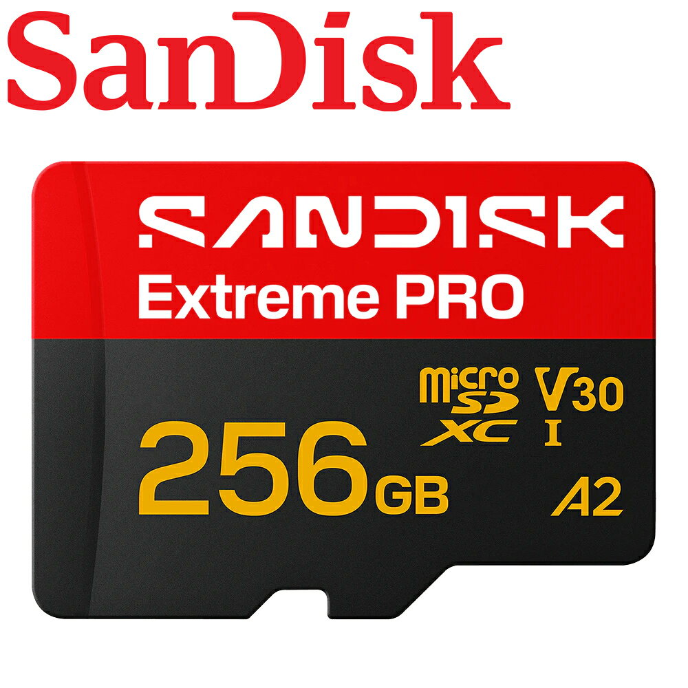 【公司貨】 SanDisk 256GB Extreme PRO microSDXC TF USH-I U3 V30 A2 記憶卡