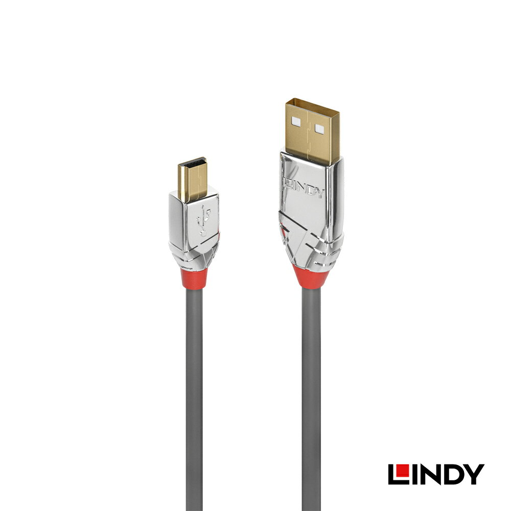 (現貨)LINDY林帝 CROMO LINE USB2.0 TYPE-A公 TO MINI-B公(Mini 5Pin)充電傳輸線