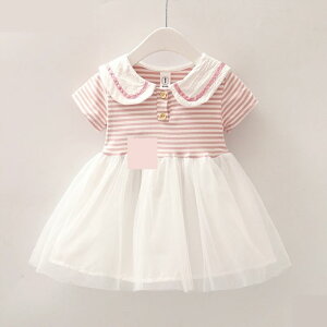 女童短袖連衣裙夏季新款嬰兒0-3歲公主裙1女寶寶紗裙韓版純棉