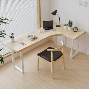 全新 小戶型實木轉角書桌學生現代簡約臥室靠牆角落Ｌ型拐角電腦桌一件式