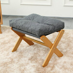 腳凳矮凳子北歐實木現代簡約棉墊換鞋凳休閒可折疊沙發放腿擱腳踏 全館免運