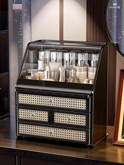 日本化妝品收納盒桌面高級感大容量梳妝臺口紅護膚品置物架防塵 日本化妝品收納盒桌面高級感大容量梳妝臺口紅護膚品置物架防塵-vinne百貨家居-日本商品推薦