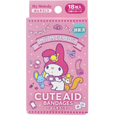 現貨 美樂蒂 Melody 絆創貼 每盒18入 日本製 小朋友最愛 日本直運