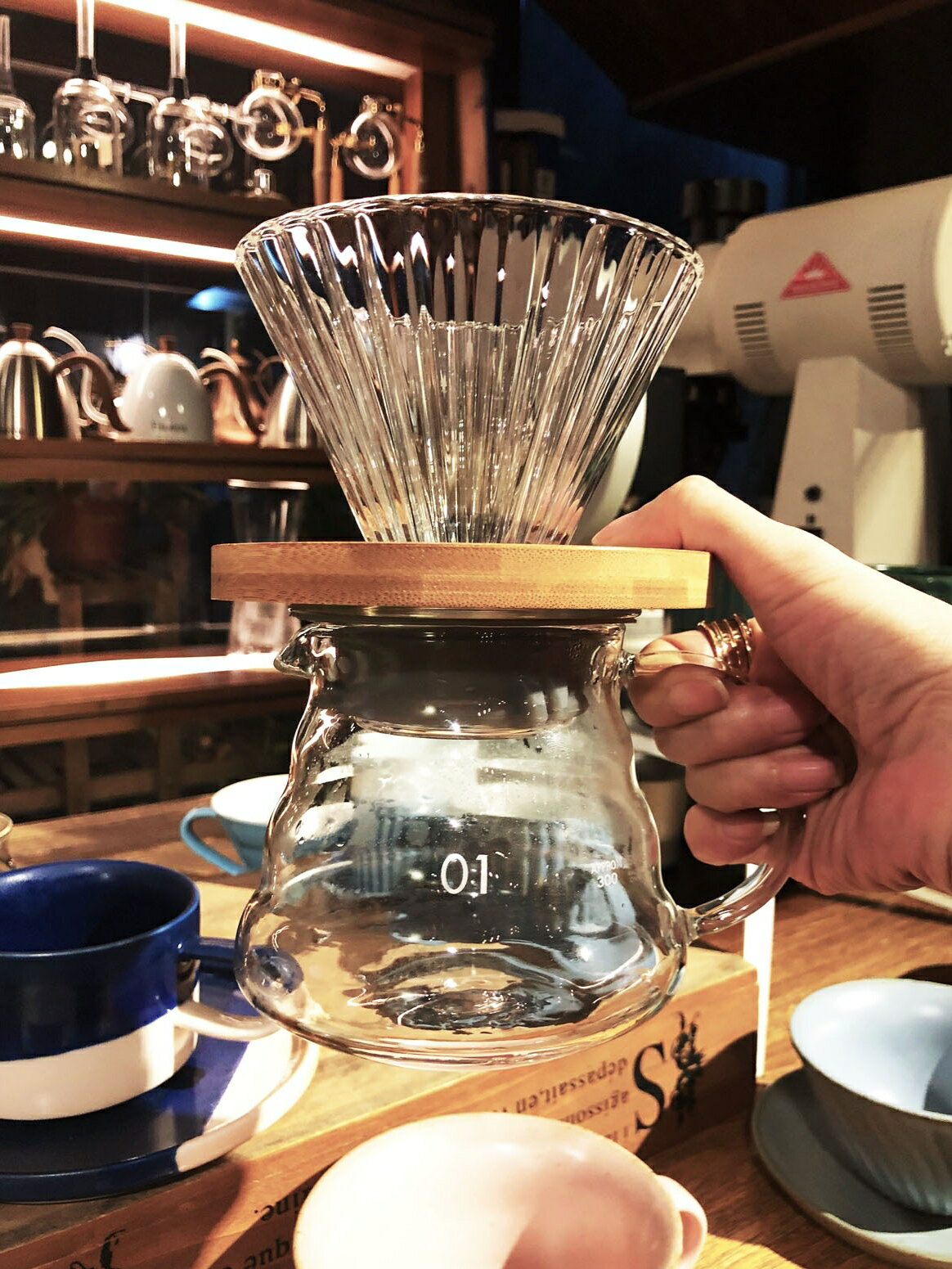 手沖咖啡壺套裝組合 加厚耐熱v60玻璃濾盃家用滴漏式耐高溫分享壺