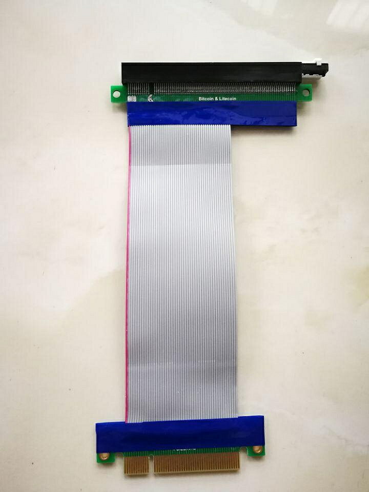 老廠PCI-E 8X轉16X延長軟排線3060顯示卡 X8轉X16連線轉接線4X轉16X