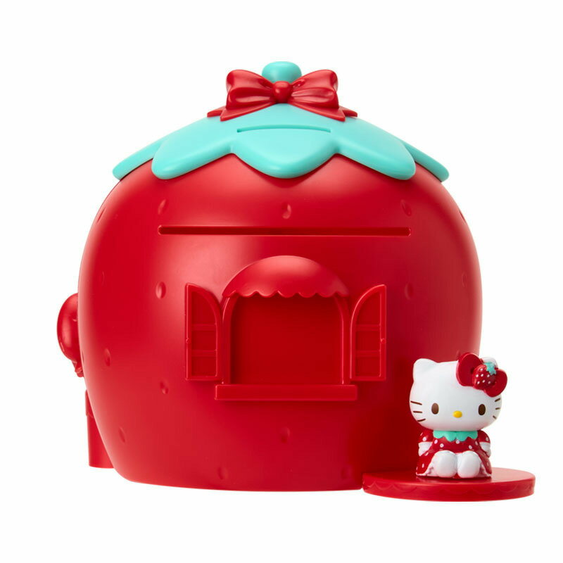 Hello kitty凱蒂貓商品推薦asdfkitty*KITTY 草莓造型存錢筒-附裝飾貼紙-撲滿 儲金箱-日本正版商品。就在asdfkitty可愛家精品店Hello kitty凱蒂貓商品推薦Hello Kitty凱蒂貓周邊商品