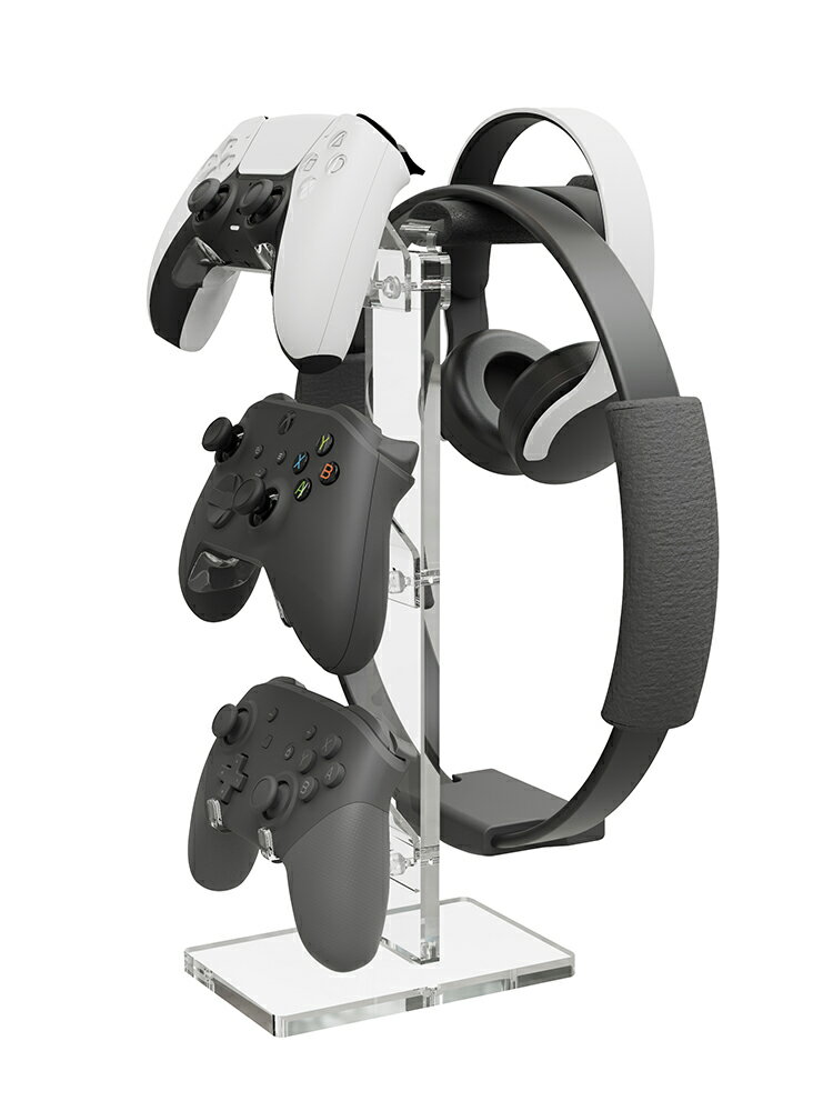 手柄支架 手把展示架 PRO手機架 Skull & Co. PS5/PS4/XBOX/Pro手柄收納支架掛架Phantom Stand/Rack 透明極簡 模塊化 可掛放健身環頭戴耳機『xy15932』