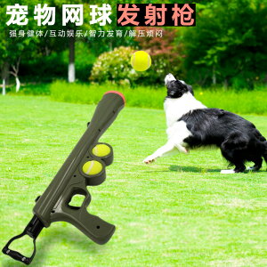 寵物狗狗網球發射槍拋球發球機彈球器戶外人狗互動玩具遛狗球邊牧 全館免運