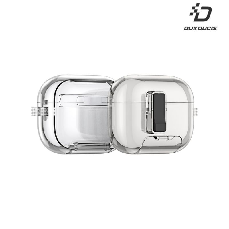 DUX DUCIS Apple 蘋果 AirPods Pro 3 冰晶支架保護套 保護殼 防摔殼 透明殼 透色殼 按鈕卡扣