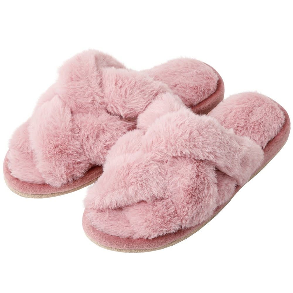 室內拖鞋 BRAIDEDFUR DRO M NITORI宜得利家居