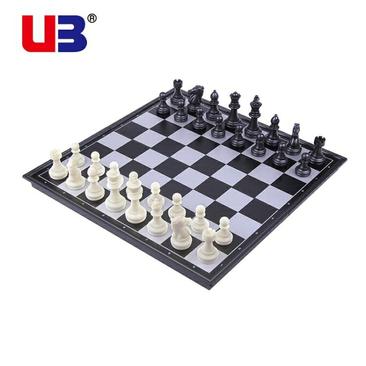 國際象棋中號磁性黑白金銀棋子摺疊棋盤套裝培訓比賽用棋