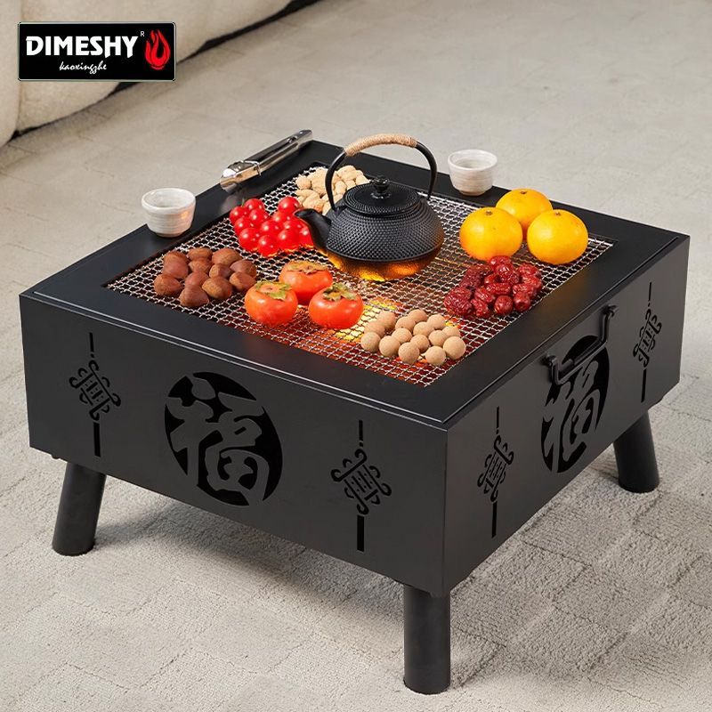 公司貨 免運 可開票 燒烤爐 烤肉炊具 爐具 圍爐煮茶火爐套裝燒烤器具室內烤肉庭院燒烤爐戶外家用取暖火盆