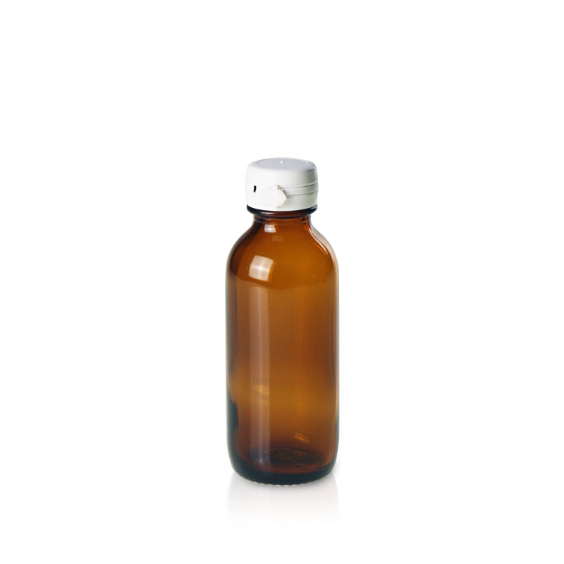 《臺製》茶色玻璃瓶 Bottle, Glass with Safety Seal, Amber