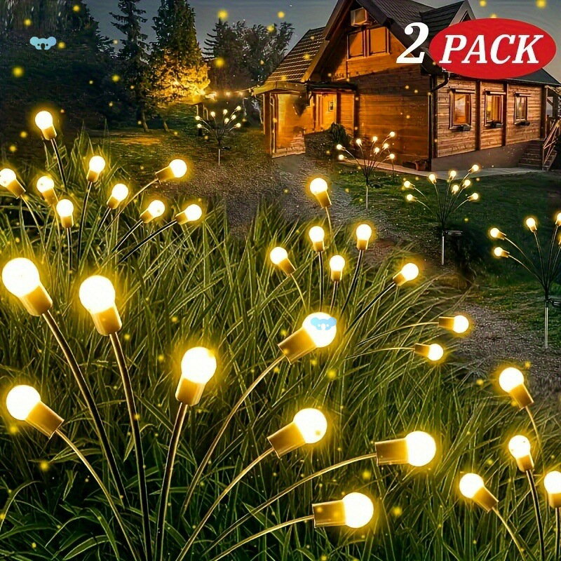 2 pack Solar Firefly Garden Light Outdoor Decoration,