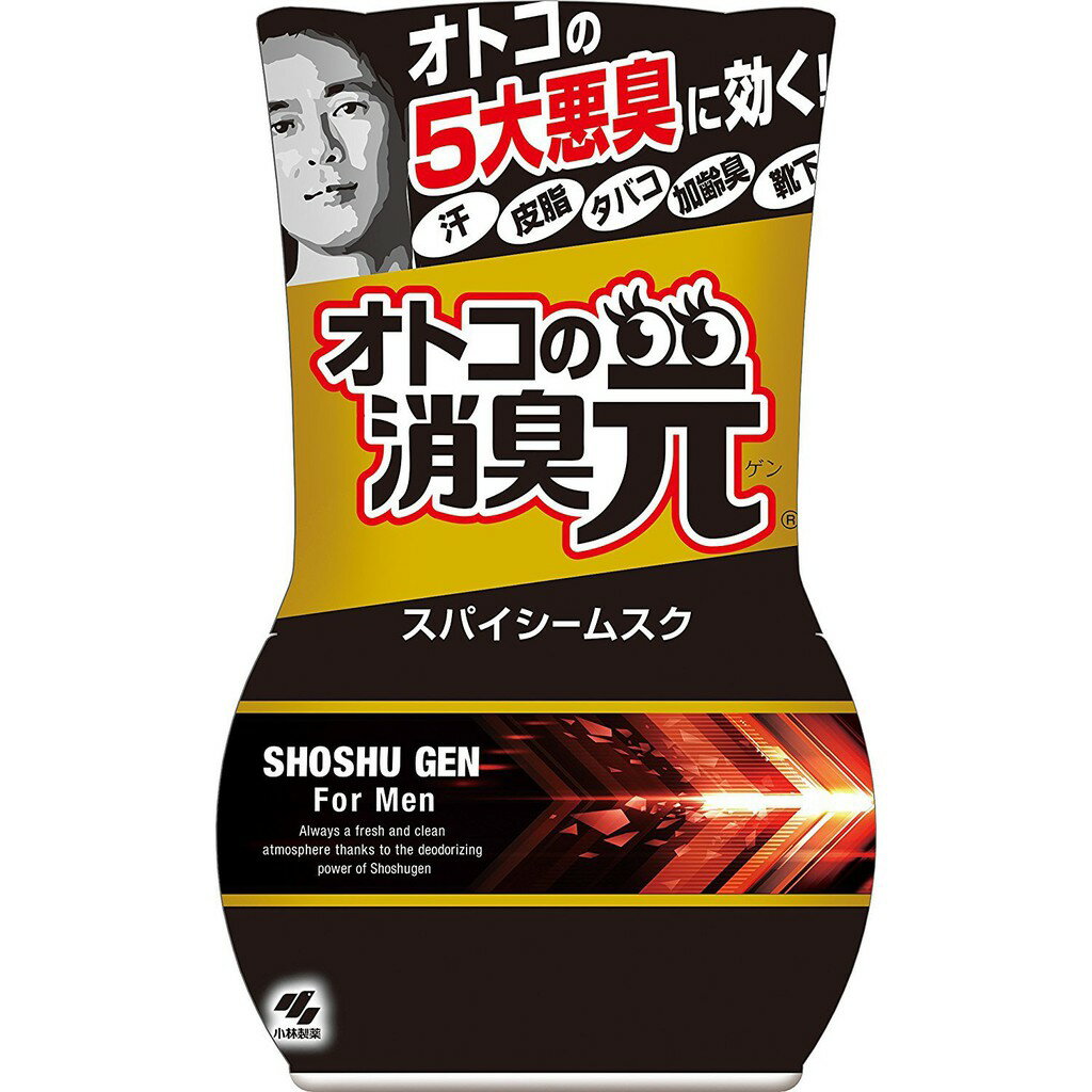 日本 小林製藥 部屋 消臭元 室內 男用 芳香劑 400ml--4987072047231