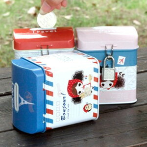 美麗大街【 BF509E26E4】普拉女孩存錢筒 附鎖(不挑色)