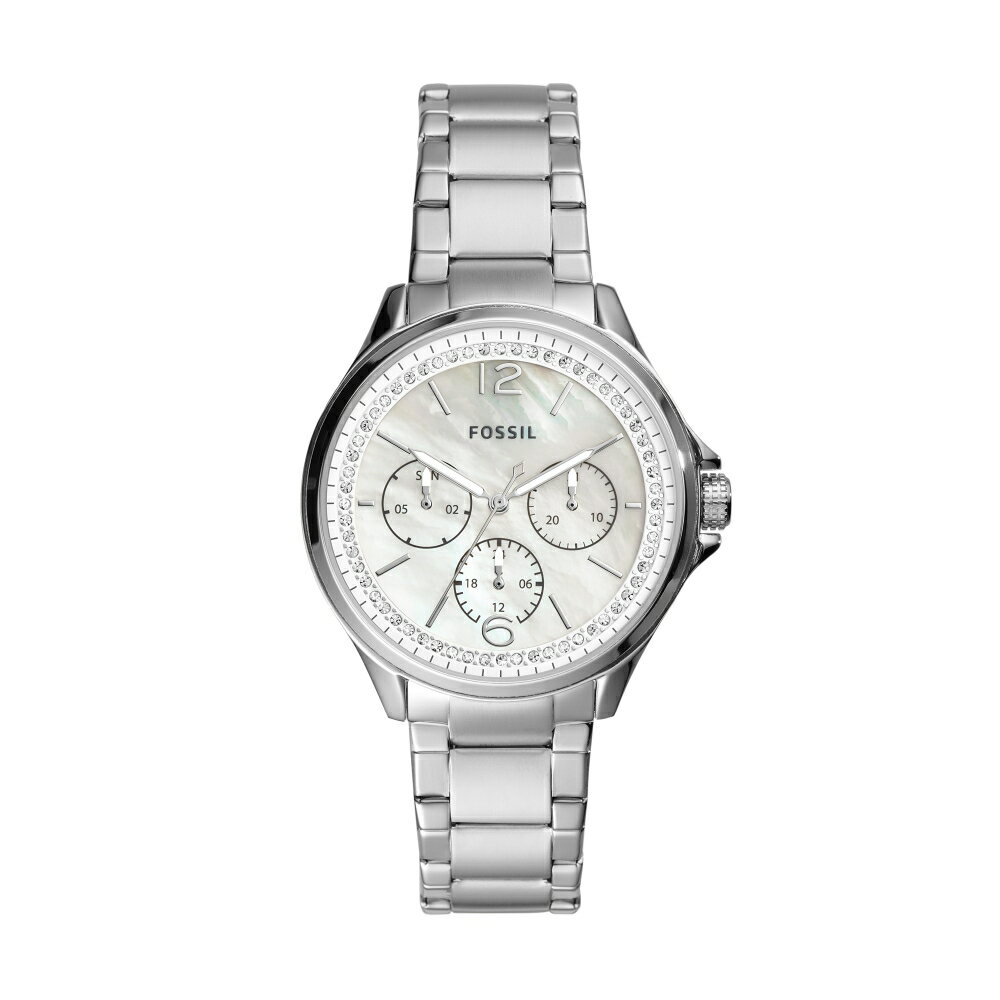 送禮首選★FOSSIL Sadie 晶鑽三眼不鏽鋼女錶-38mm ES4778  附提袋【全館滿額折價★FOSSIL全系列包夾送美妝蛋】